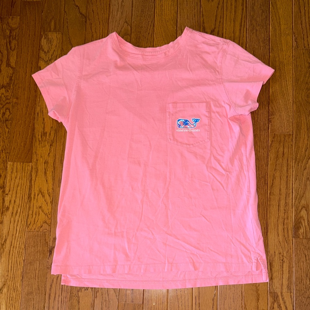 Vineyard Vines Pink Short Sleeve Pocket Tee